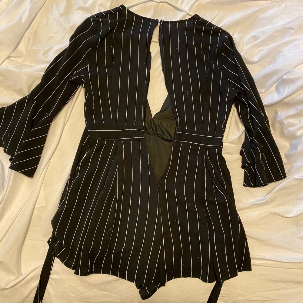 Black and white romper